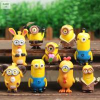 Buananfigures ของเล่น Kawaii Miniatures ของเล่น Moldel Minions การตกแต่งของขวัญคริสต์มาสบ้านเครื่องประดับของเล่นอนิเมะของเล่นตุ๊กตาขยับแขนขาได้ตกแต่งเดสก์ท็อปของสะสมโมเดลของเล่นหุ่นของเล่นขนาดเล็ก