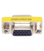 อะแดปเตอร์ VGA หัว เมีย-เมีย 15 pin แบบไขว้ VGA SVGA Female to Female MINI Gender Changer Adapter HD batterymania