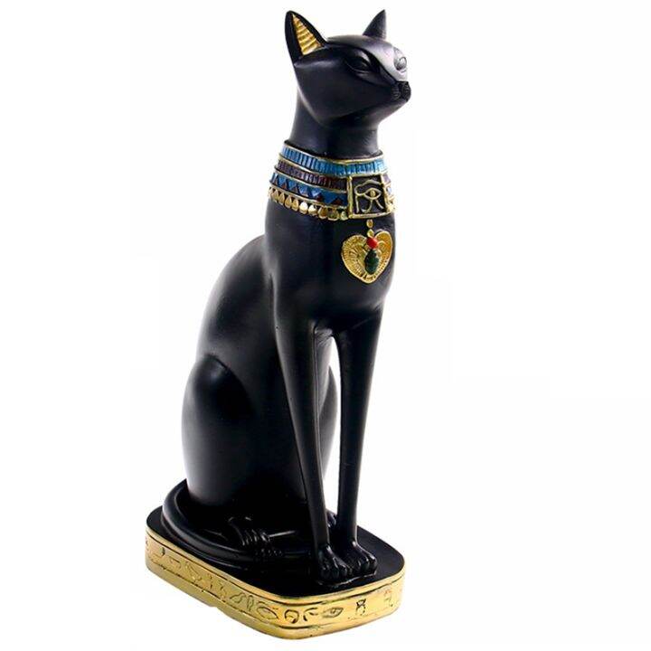 Resin Egyptian Cat Bastet Figurine Anime Egyptian Goddess Statue ...