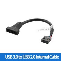 Kabel adaptor USB 2.0 9pin kabel ekstensi Male ke USB 3.0 20Pin Female