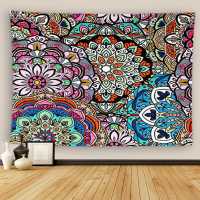 Boho Paisley Mandala Tapestry แขวนผนังชาติพันธุ์ดอกไม้ Wall Art Tapestries สำหรับห้องนั่งเล่นห้องนอน Decor เสื่อปิกนิก