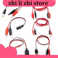 zhilizhi Store Alligator Cilps to USB Plug Test Cable Lead Jumper Wire Male Female Jack Dual Probe Crocodile Clip Electric DIY Supply