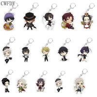 35 Styles Anime Bungo Stray Dogs Keychain Acrylic Double Sided Transparent Key Chain Accessories Jewelry Wholesale For Kids Gift Nails Screws Fastener