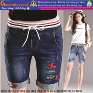 Quần short nữ lưng cao lưng thun quần lửng jean nữ GLQ062 Cuocsongvang
