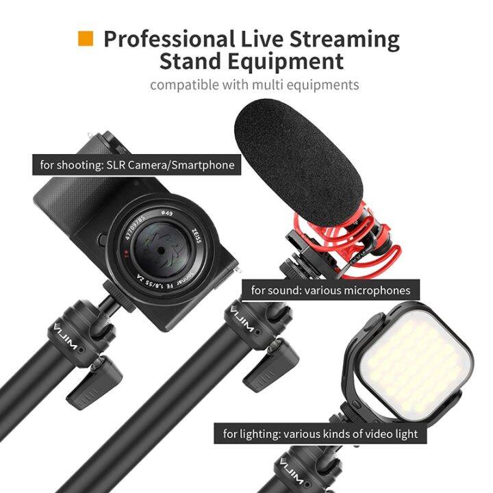 vijim-ls08-desktop-streaming-flexible-arm-extension-pole-stick-bracket-broadcast-boom-arm-desk-lights-stick-removable-ballhead