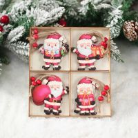 Chrsitmas Santa Soldier Wooden Pendants Christmas Decorations For Home Xmas Christmas Tree Ornaments 2023 Navidad Noel New Year Christmas Ornaments