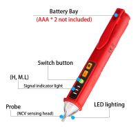 ‘；。、】= AC10A AC/DC Voltage Detectors Smart Non-Contact Tester Pen Meter 12-1000V Current Electric Sensor Test Pencil