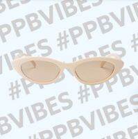 PPB.VIBES X KimCo. selected แว่นกันแดด รุ่น LALANNE มี 4 สี ได้แก่ สีส้ม สีครีม สีเขียว และ สีนู้ด