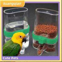 KUANGQIAN กรงกระบอกน้ำนกตัวป้อนนกแก้วอาหารนกตู้กดน้ำอัตโนมัติ Parakeet