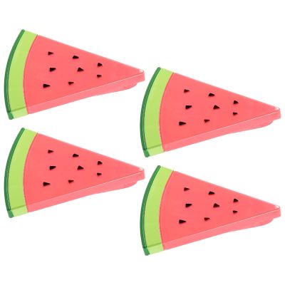 4Pcs Beach Towel Clips for Sun Loungers, Watermelon Clips Large Plastic Windproof Clothes Hanging Peg Quilt Clamp Holder