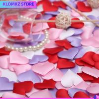 KLOMKZ 100pcs สวย DIY หัตถกรรม ดอกไม้ 3 มิติ งานแต่งงาน โยนกลีบกุหลาบ ผ้าบุนวม รักสุดหัวใจ