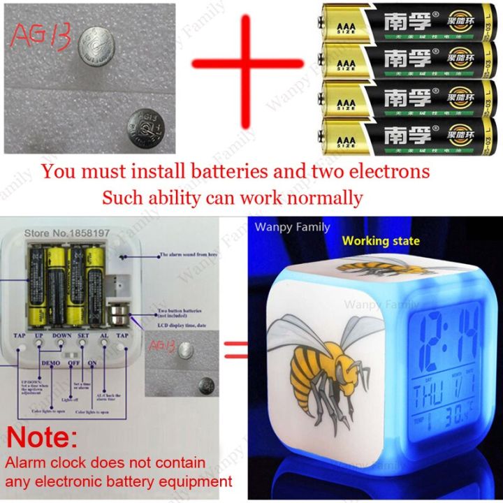 worth-buy-นาฬิกาปลุกนาฬิกาปลุกดิจิตอล7สี-led-เรืองแสงตัวการ์ตูนโตโตโตโร่วันเกิดสำหรับเด็กนาฬิกาอิเล็กทรอนิกส์