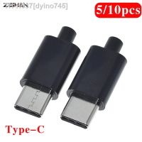 ZIShan 5pcs/10pcs TYPE-C Mirco USB 3.1 Plug Male connector With PCB 24pin welding Data line interface DIY data cable accessories