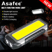 Asafee 1000LM K586 XPE+80*COB Super Bright Portable Work Light Outdoor Flashlight Night Light Built-in Battery Press Switch Type-C USB charging IPX6 Waterproof