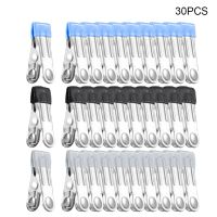 30pcs Rustproof Towel Socks Home Travel Non Slip Drying Washing Line For Laundry Fixed Heavy Duty Clothes Peg Stainless Steel