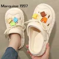 Marquise1997 ้องเท้าผูหญิง รองเท้าแตะลิ่ม รองเท้าแตะเสริมส้นผู้หญิง เฉพาะ สไตล์มินิมอล กันน้ํา ดูดซับเหงื่อ FDL23A0BPY 42Z231020