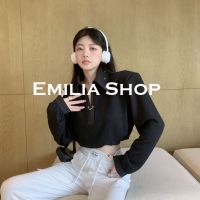 EMILIA SHOP  เสื้อครอป เสื้อ เสื้อผ้าแฟชั่นผู้หญิง เข้ารูป เซ็กซี่ สไตล์เกาหลี สําหรับผู้หญิง 2023 ใหม่  สวยงาม Stylish fashion Korean Style ES220363 36Z230909