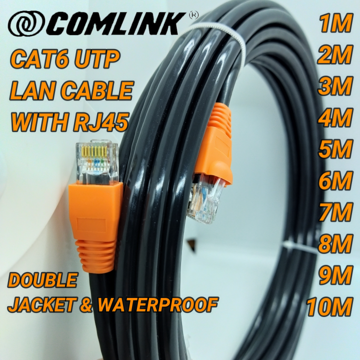 1M to 10M CAT6 Lan Cable 1 Meter to 10 Meters COMLINK Outdoor UTP ...