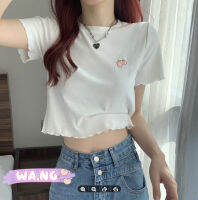 เสื้อยืดเอนกประสงค์แฟชั่นแขนสั้นปักลาย WAN221