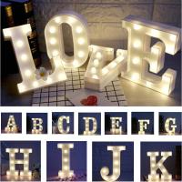 ♀✜✕ DIY 3D Letter Light LED Night Lights 26 English Cute Sign Alphabet Night Lamp Atmosphere Home Wedding Birthday Decor Light
