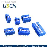 ☸◘㍿  10PCS Slide Type Switch Module 1   12 Bit 2.54mm Position Way DIP Blue Pitch Toggle Switch Blue Snap Switch For PCB 8PIN 6PIN