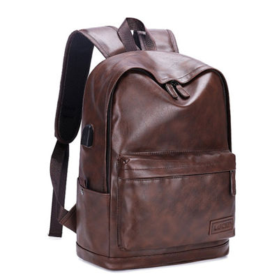 New Fashion Multifunction Mens For Bag Laptop Backpack Large Capacity Quality PU Leather Waterproof Travel Casual Backpacks Men