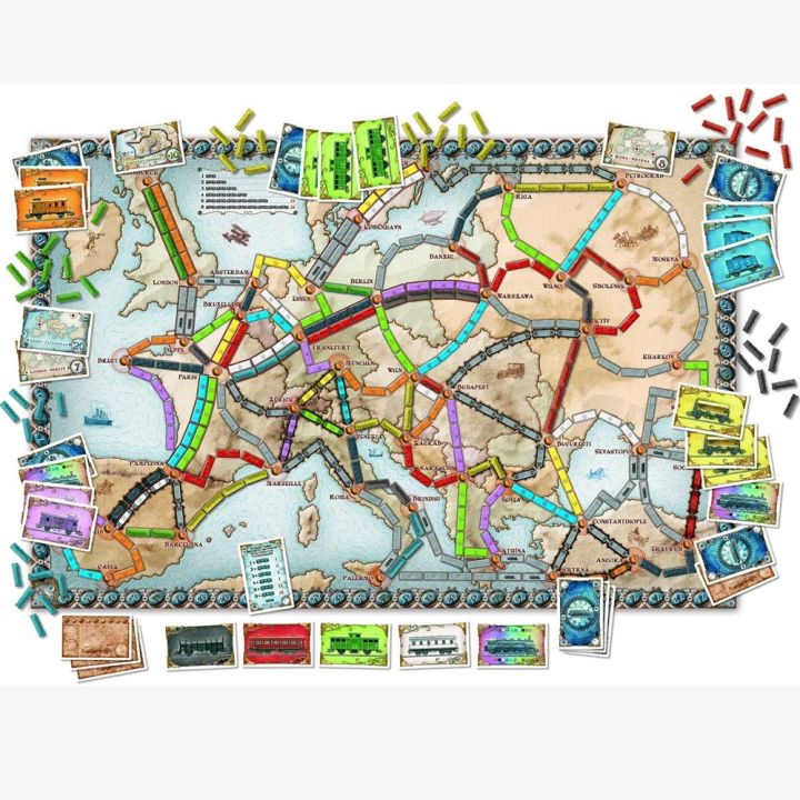 บอร์ดเกมส์-เกมการ์ด-ticket-to-ride-europe-board-game