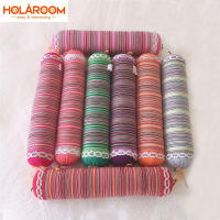 Holaroom Cervical Care Pillow Coarse Cotton Buckwheat Hull Physiotpy Traction Neck Pillow Candy Stripe Washable jacket