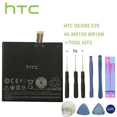 แบตเตอรี่ HTC Original 2400mhz BOPFH100 B0PFH100 โทรศัพท์ Li-Ion แบตเตอรี่สำหรับ HTC Desire Eye 4G M910X M910n + เครื่อง