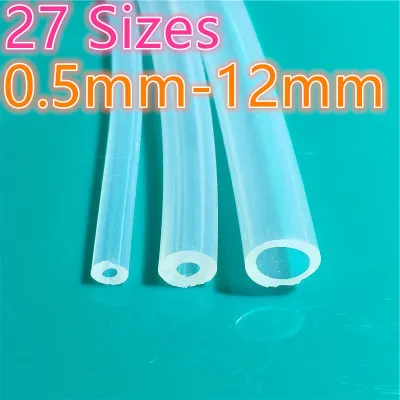 1 Meter 27 sizes 0.5mm to 12mm Food Grade Transparent Silicone Tube Rubber Hose Water Gas Pipe Dropshipping Free Shipping