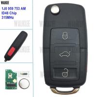 【✔In stock】 qiukekang81481 1j095975 Walklee Kunci Remote Mobil 315Mhz สำหรับ Vw/ Volkswagen Beetle Golf Passat Jetta 1j0 753 Am ด้วยชิป Id48