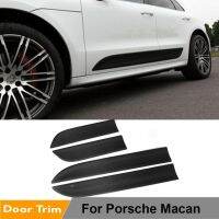 ขายดี Mgs7!!อุปกรณ์ป้องกันขอบประตูด้านข้างรถสำหรับ Porsche Macan 2014-2020ที่งัดประตูด้านร่างกายกระโปรงขึ้นรูปคาร์บอนไฟเบอร์