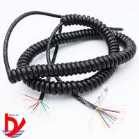 สปริง24AWG 12แกนสายไฟและสายเคเบิลสายยืดหดได้สายเคเบิลเทเลสโคปิกเกลียวลวดสปริง12ป้องกันส่วนแกน