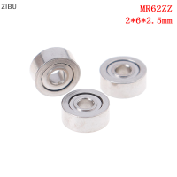 ZIBU 10pcs MR62ZZ (2x6x2.5มม.) โลหะป้องกันลูกปืน Precision Ball แบริ่งมินิ