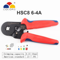 QZ-Hsc8 10s 0.25-10mm2 23-7awg Crimping Pliers Hsc8 6-4a Hsc8 6-6 Mini Round Nose Plier With Tube Needle Terminals Box Hand Tools