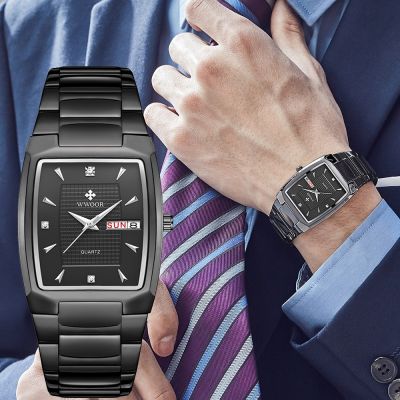 （A Decent035）นาฬิกาข้อมือผู้ชาย2022นาฬิกาข้อมือผู้ชายวันที่ ClockFashion สีดำ Relogio Masculino