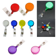 3 Pcs Retractable Badge Reels Lanyard With Name Card ID Holder For