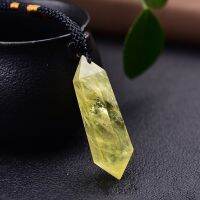 1PC จี้คริสตัล ซิทริน ธรรมชาติ Double Pointed Hexagonal  Healing Stones Minerals สำหรับของขวัญ