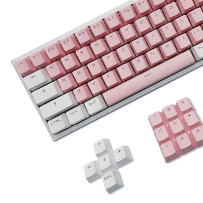 104 Backlight Pink PBT Keycaps Profile Shot caps Gateron Gamer Mechanical