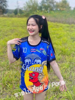 เสื้อพิมพ์ลาย เสื้อกีฬา คอกลม