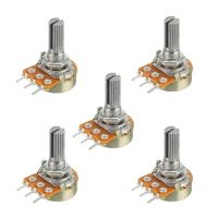 【CW】 5Pcs 1K 1M Ohm Variable Resistors WH148 3Pin Turn Adjustment Carbon Film Taper Potentiometers 20MM Shaft10Values