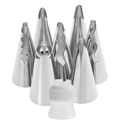 【hot】 8pcs/set Wedding Russian Nozzles Pastry Puff Skirt Icing Piping Decorating Tips Decorator