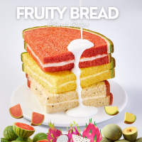 ?1แถม1?Fruity Bread ขนมปังผลไม้ a1 นำเข้าแท้100% (1ชิ้น/53g.) ขนมปังผลไม้ 3 แบบ แตงโม แก้วมังกร เมล่อน มีไส้นมข้น หอม นุ่ม อร่อยยย