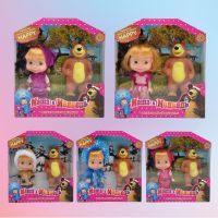 Factory direct sale 6.5 inch new Masha and the bear Masha bear doll doll with sound vinyl bear toy toy