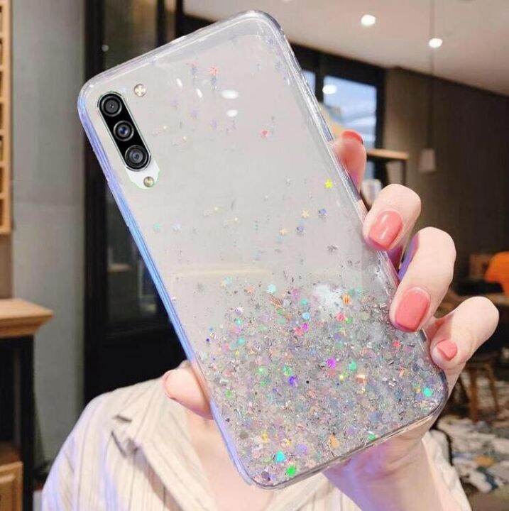 เคสโทรศัพท์กากเพชรส่องแสงเป็นประกายวิบวับแฟชั่นที่สร้างสรรค์สำหรับ-samsung-galaxy-a70-a-70-a705f-a705f-ds-a705w-ซิลิโคนนิ่มคลุมทั้งหมดสำหรับ-samsunga70ฝาหลัง