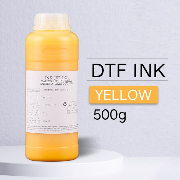 1ชุดหมึก-dtf-2-5l-ฟิล์ม-pet-การพิมพ์แบบรีดความร้อน-epson-a4-a3-l805-l1800เครื่องพิมพ์-r1390โอนย้ายเสื้อยืดเสื้อผ้าฝ้ายลินิน