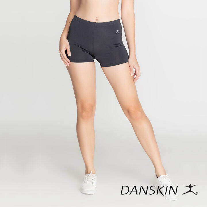 Danskin Essentials Gray Mini Biker Shorts for Workout Gym Sports Wear