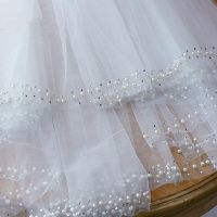 2T Pearls Wedding Veil Short Beaded Edge Bridal Veils Two Layer Bride Veils Wholesale Price Hair Accessories