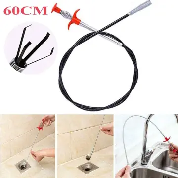 Kitchen Sink Sewer Drain Snake Spring Pipe Dredging Tool Bathroom Sink Hair  Cleaning Dredge Hook
