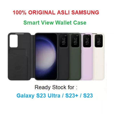 เคสโทรศัพท์มือถือ พร้อมกระเป๋าสตางค์ สําหรับ Samsung Smart View S23 Ultra S23+S23 Plus